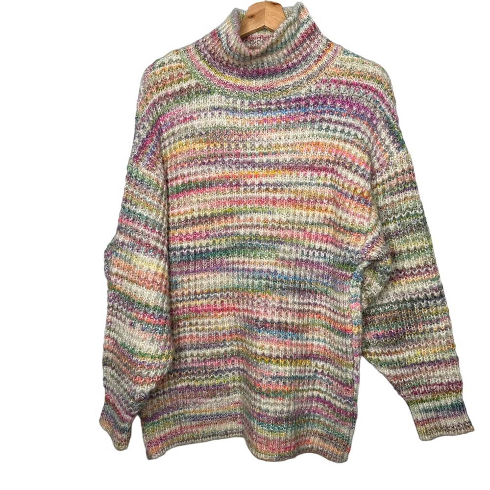 Topshop Space Dye Chunky Turtleneck Sweater - Picture 2 of 6
